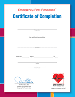 EFR Certificate of Completion